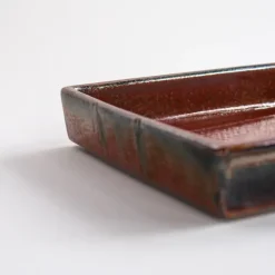 VERLO FLAME Talerz głęboki 22,5x17,5 cm prostokątny, ceglasty