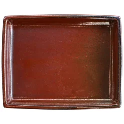 VERLO FLAME Talerz głęboki 22,5x17,5 cm prostokątny, ceglasty