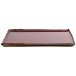 VERLO FLAME Talerz płaski 23 cm kwadratowy, ceglasty