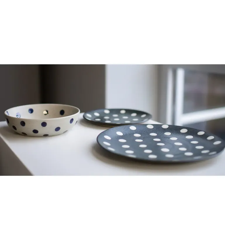 VERLO GROCHY Talerz płaski 29 cm, granatowy