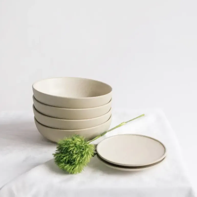 VERLO LESS Talerz głęboki 1000 ml, 20 cm beżowy