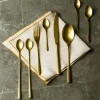 VERLO LUI GOLD Łyżeczka do herbaty LUZ / stal nierdzewna