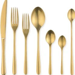 VERLO LUI GOLD Łyżeczka do kawy LUZ / stal nierdzewna