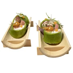 VERLO Naczynie łódeczka FingerFood 15 cm / 6 szt. / drewno bambusowe