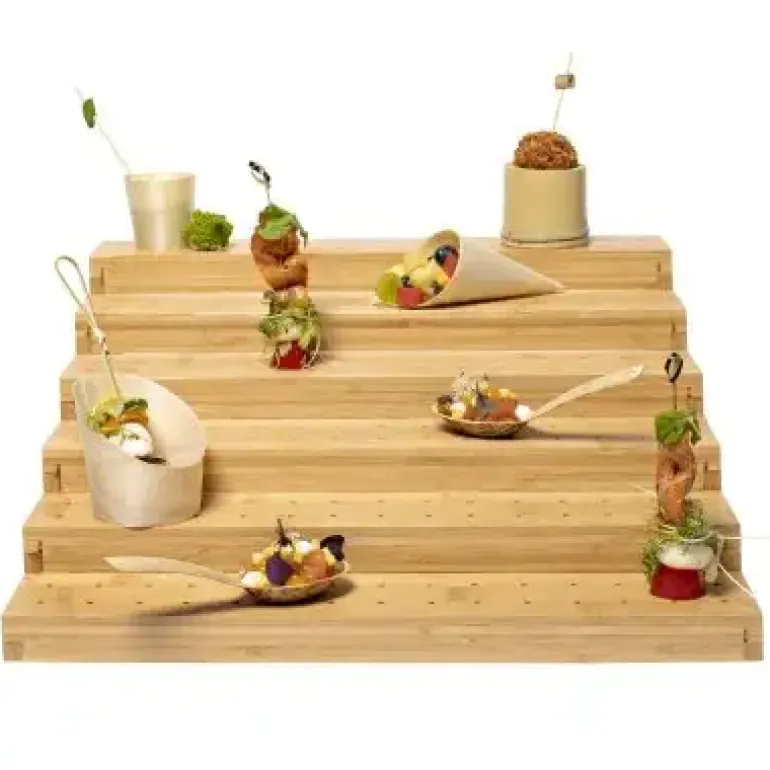 VERLO Naczynie okrągłe FingerFood 5 cm / 6 szt. / drewno bambusowe