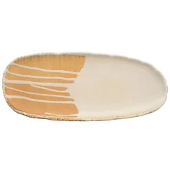 VERLO SAMTO Talerz owalny / półmis 35 x 15 cm / kremowy