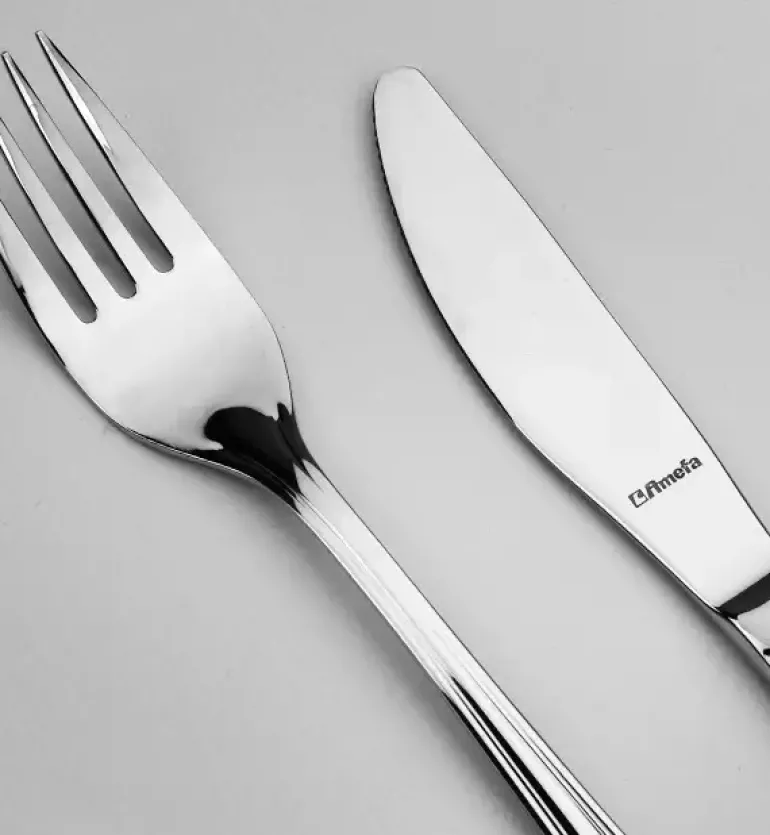 WYPRZEDAŻ! AMEFA ELEGANCE Sztućce UE Komplet 24 el w pudełku brązowym / 6 os / połysk