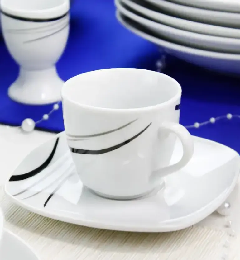 WYPRZEDAŻ! ARZBERG COSMOS Spodek do filiżanki / porcelana