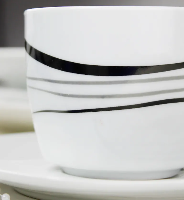 WYPRZEDAŻ! ARZBERG COSMOS Spodek do filiżanki / porcelana