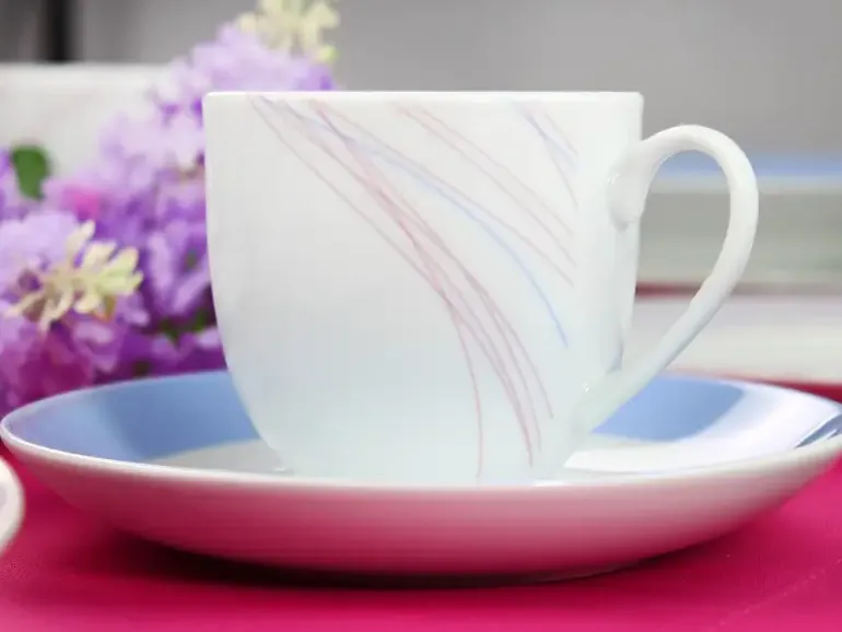 WYPRZEDAŻ! ARZBERG KATE Zestaw 5 spodków do filiżanek / porcelana