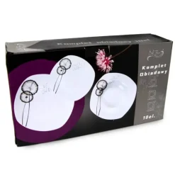 WYPRZEDAŻ! BELLA FIORE AR-58 Komplet 4 talerzy dla 2 osób / porcelana
