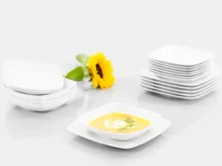 WYPRZEDAŻ! CHODZIEŻ AKCENT C000 BIAŁY Zestaw 2 talerzy obiadowych / porcelana