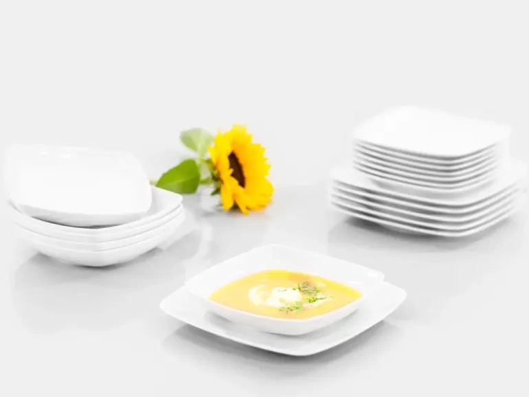 WYPRZEDAŻ! CHODZIEŻ AKCENT C000 BIAŁY Zestaw 2 talerzy obiadowych / porcelana