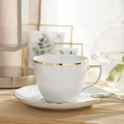 WYPRZEDAŻ! CHODZIEŻ CITY B326 ZŁOTE Spodek pod filiżankę 3 szt. / porcelana