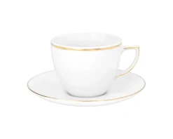 WYPRZEDAŻ! CHODZIEŻ CITY B326 ZŁOTE Spodek pod filiżankę 3 szt. / porcelana