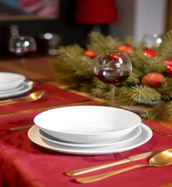 WYPRZEDAŻ! CHODZIEŻ CITY C001 BIAŁY Komplet talerzy deserowych i głębokich 8 el / porcelana