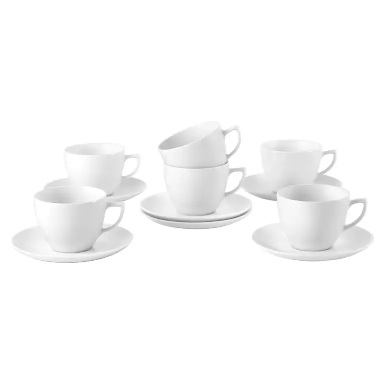 WYPRZEDAŻ! CHODZIEŻ CITY C001 BIAŁY Serwis kawowy 12 el / 6 osób / porcelana