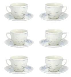 WYPRZEDAŻ! CHODZIEŻ CITY CT22 BORÓWKOWY KREM Serwis kawowy 12 el / 6 osób / porcelana