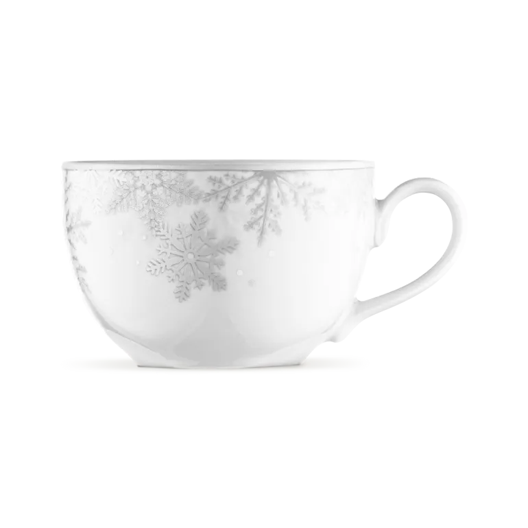 WYPRZEDAŻ! CHODZIEŻ YVETTE G629 ŚNIEŻYNKI Zestaw kawowy 10 el / 5 osób / porcelana