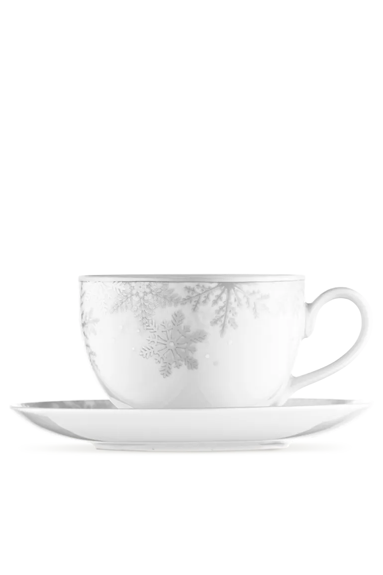 WYPRZEDAŻ! CHODZIEŻ YVETTE G629 ŚNIEŻYNKI Zestaw kawowy 10 el / 5 osób / porcelana