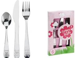 WYPRZEDAŻ! EH EXCELLENT HOUSEWARE Komplet sztućców dla dzieci 3 elementy / stal nierdzewna / Koopman
