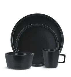 WYPRZEDAŻ! EXCELLENT HOUSEWARE Komplet 4 kubków / czarny / ceramika