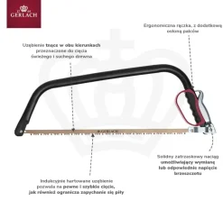 WYPRZEDAŻ! GERLACH OGRÓD Piła kabłąkowa 24'' / uzębienie hartowane indukcyjnie
