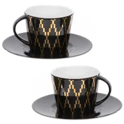 WYPRZEDAŻ! KUTAHYA TOLEDO 12 Komplet dwóch filiżanek ze spodkami 200 ml / porcelana