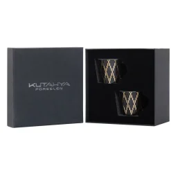 WYPRZEDAŻ! KUTAHYA TOLEDO 12 Komplet dwóch filiżanek ze spodkami 200 ml / porcelana