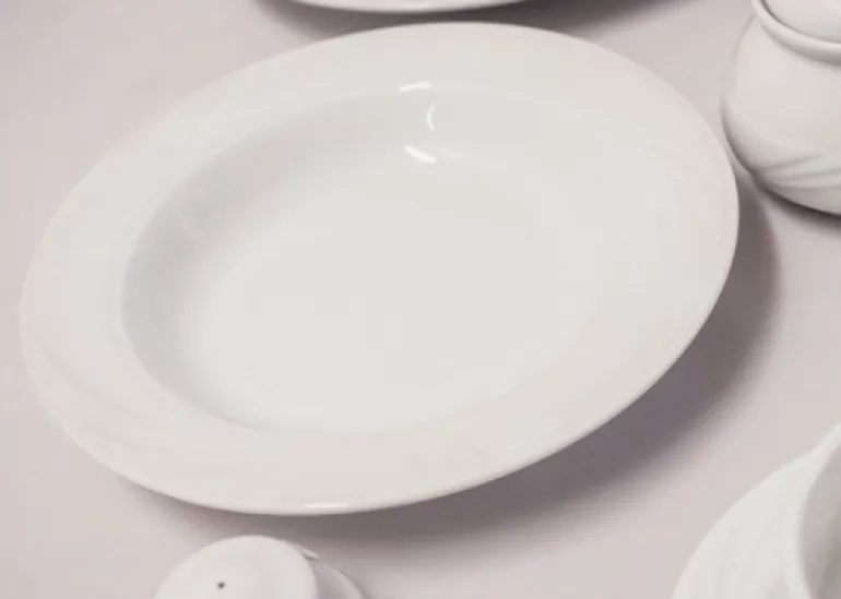WYPRZEDAŻ! LUBIANA ARCADIA Talerz płytki 22,5 cm | porcelana luz