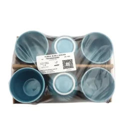 WYPRZEDAŻ! LUBIANA BILL | K6 Kubek 300 ml bez ucha | turkus | porcelana x 6 SZT.