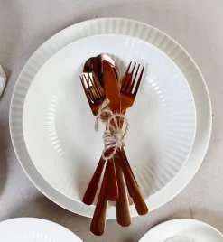 WYPRZEDAŻ! LUBIANA DAISY IVORY Komplet 5 talerzy głębokich / porcelana
