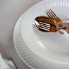 WYPRZEDAŻ! LUBIANA DAISY IVORY Ecru Zestaw 3 talerzy deserowych / porcelana