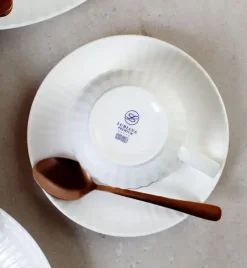 WYPRZEDAŻ! LUBIANA DAISY IVORY Ecru Zestaw 6 spodków do filiżanek / porcelana