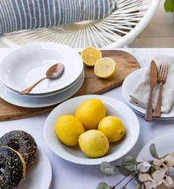 WYPRZEDAŻ! LUBIANA ETO MODERN BIAŁY Serwis obiadowy 54 el / 18 osób / porcelana dekorowana