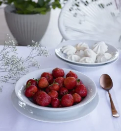 WYPRZEDAŻ! LUBIANA ETO MODERN BIAŁY Serwis obiadowy 54 el / 18 osób / porcelana dekorowana