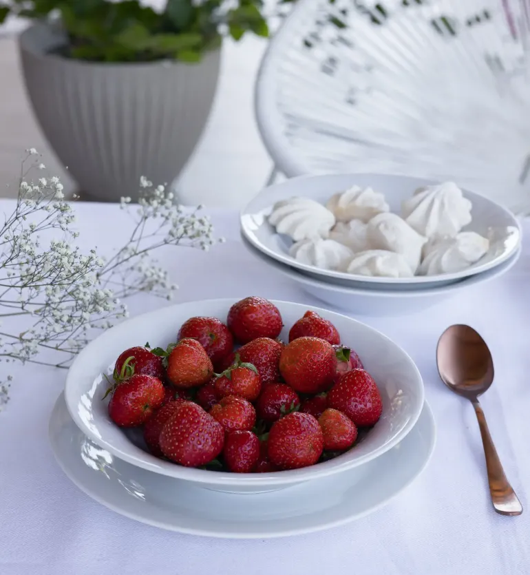 WYPRZEDAŻ! LUBIANA ETO MODERN BIAŁY Serwis obiadowy 54 el / 18 osób / porcelana dekorowana