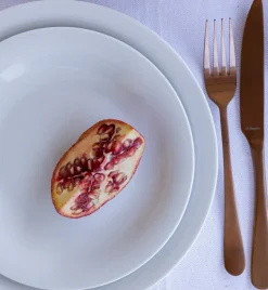 WYPRZEDAŻ! LUBIANA ETO MODERN BIAŁY Serwis obiadowy 18 el / 6 osób / porcelana dekorowana