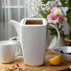 WYPRZEDAŻ! LUBIANA VICTORIA Imbryk 1,35 l bez pokrywki | porcelana biała