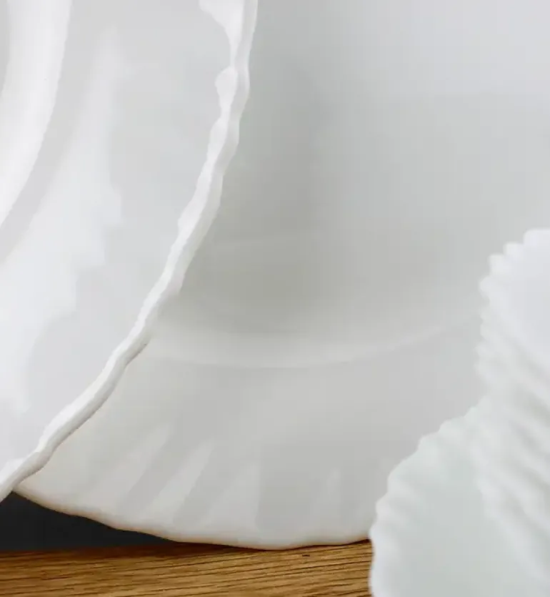 WYPRZEDAŻ! LUMINARC OPAL MUSZELKA Talerz deserowy 19 cm / szkło