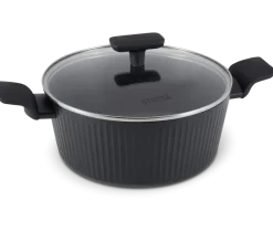 WYPRZEDAŻ! STUTSA VARMA Garnek 4 L z pokrywką 24 cm / nieprzywierająca powłoka non stick