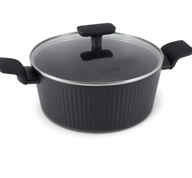 WYPRZEDAŻ! STUTSA VARMA Garnek 4 L z pokrywką 24 cm / nieprzywierająca powłoka non stick