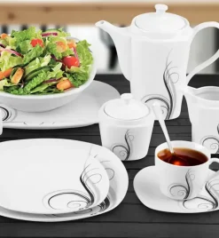 WYPRZEDAŻ! TADAR Dolce Vita Komplet 3 spodków pod filiżankę / porcelana