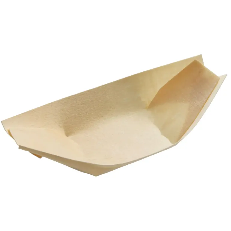 WYPRZEDAŻ! VERLO FingerFood Naczynie bambusowe łódka 6,5 x 11,5 cm / 50 szt.