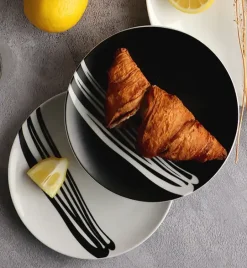 WYPRZEDAŻ! WATERSIDE MILAN Komplet 8 talerzy dla 4 osób / porcelana