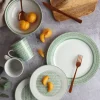 WYPRZEDAŻ! WATERSIDE SAGE HERRINGBONE Serwis obiadowo-kawowy 32 el / 8 osób / porcelana