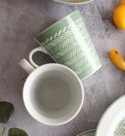 WYPRZEDAŻ! WATERSIDE SAGE HERRINGBONE Serwis obiadowo-kawowy 32 el / 8 osób / porcelana