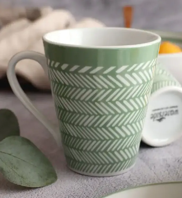 WYPRZEDAŻ! WATERSIDE SAGE HERRINGBONE Serwis obiadowo-kawowy 32 el / 8 osób / porcelana