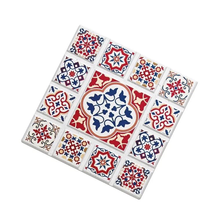 ZASSENHAUS | Agadir | podkładka, ceramika/korek, 16 x 16 cm, kwiat