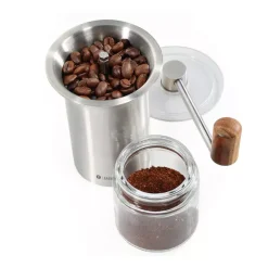 ZASSENHAUS | Barista | młynek do kawy, stal nierdzewna/szkło, 40 g, śred. 8 x 21 cm